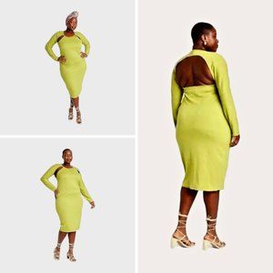 NWOT Black History Month X Sammy B Long-Sleeve Cut-Out Bodycon Dress size 4X